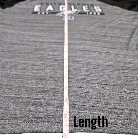 Philadelphia Eagles NFL Team Apparel Boys XL (18-20) Lightweight Hoodie Gray Blk - Picture 8 of 10